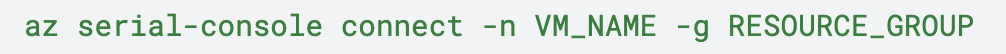 Image 11 is a screenshot of the command to establish a serial console connection in Azure. 
