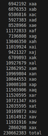 Image 5 is a screenshot of the target count. The left is the total. The right column has the file name.