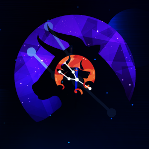 Pictorial representation of Stately Taurus' updated TTPs. Illustration of a bull's head and the Taurus constellation inside a stylized orange moon, set against the profile of a much larger bull's head. Shooting stars are on the dark background.