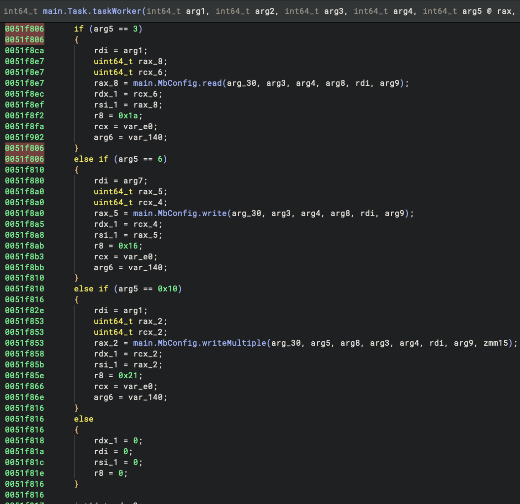 A screenshot of computer code in an Integrated Development Environment (IDE) with lines of code highlighted in yellow and green, focusing on function definitions and conditional statements.