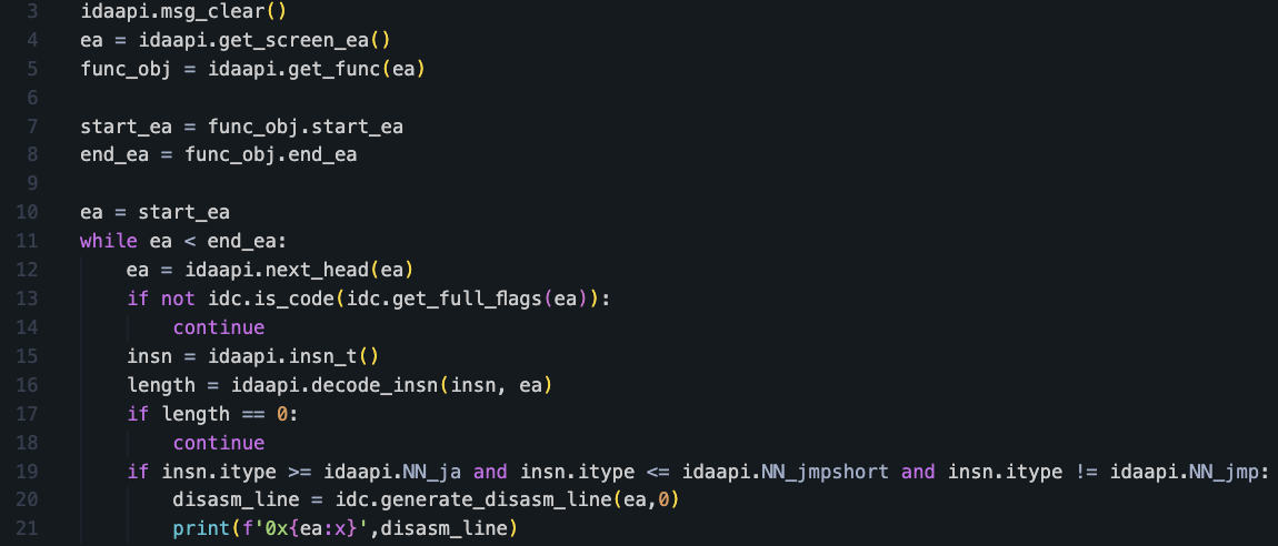 IDE内のコンピューターコードのスクリーンショット。Pythonで書かれた関数とループを特徴とする。