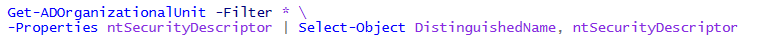 Screenshot of computer code text related to a PowerShell command, highlighted in blue and purple.