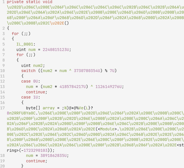A screenshot of a computer screen displaying code in a software development environment. The code includes loops and conditional statements. 