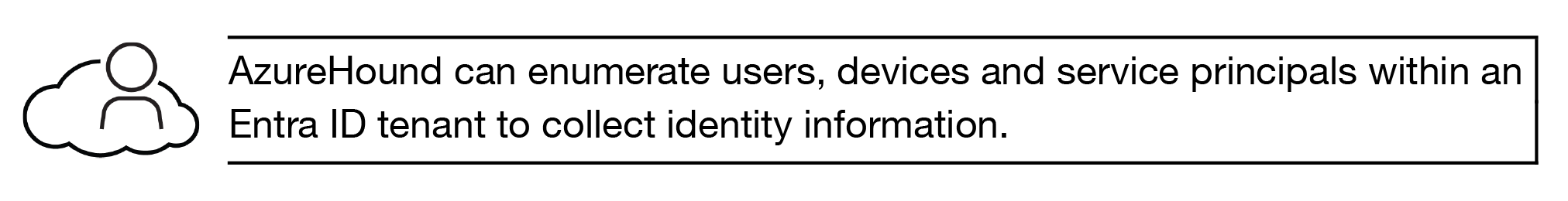 AzureHound can enumerate users, devices and service principals within an Entra ID tenant to collect identity information.