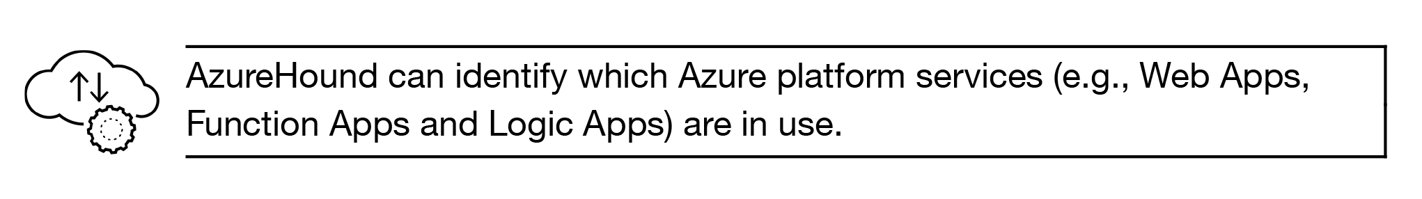 AzureHound can identify which Azure platform services (e.g., Web Apps, Function Apps and Logic Apps) are in use.