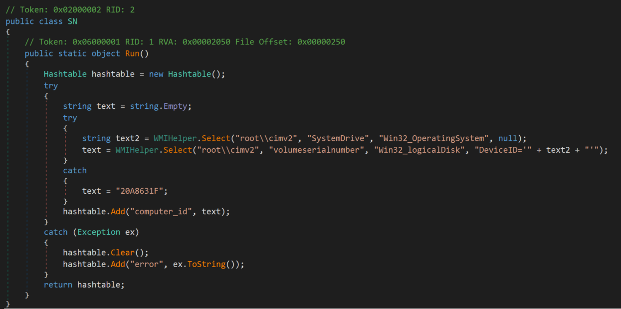 Screenshot of a computer code in a text editor with dark background with syntax highlighting.