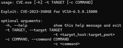 A screenshot of command-line application usage guide. It describes the attack chain, from initial web shell access to data exfiltration.