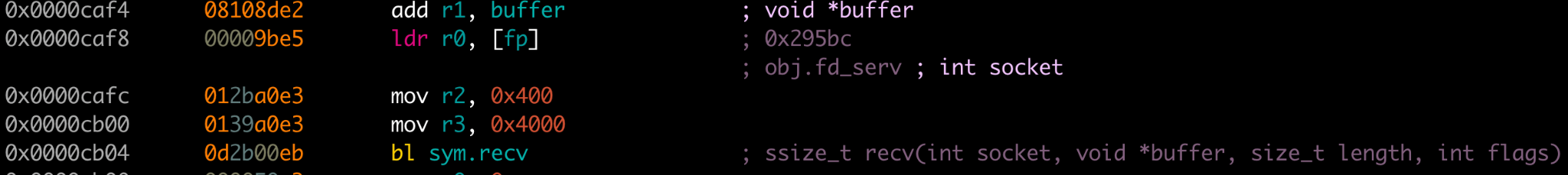 Screenshot of a section of assembly code is displayed, featuring hexadecimal memory addresses. 