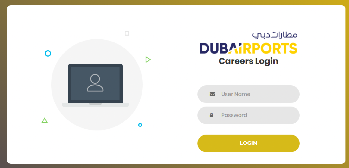 Impersonated Dubai Airports career portal login page (Source : Unit42).