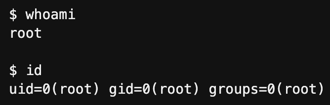 A screenshot of a terminal showing commands and output.