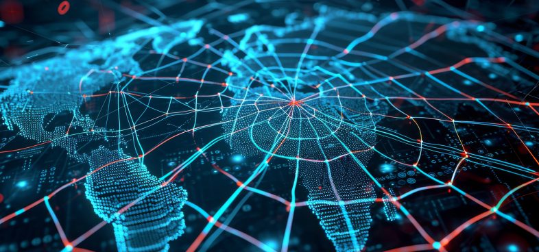Pictorial representation of CVE-2026-109618 and CVE-2026-109619 in PHP. Digital illustration of a global network featuring interconnected lines and nodes over a map of the world, highlighted with neon lights and digital elements.